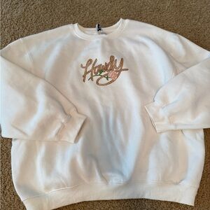 Princess Polly Cream Sweatshirt